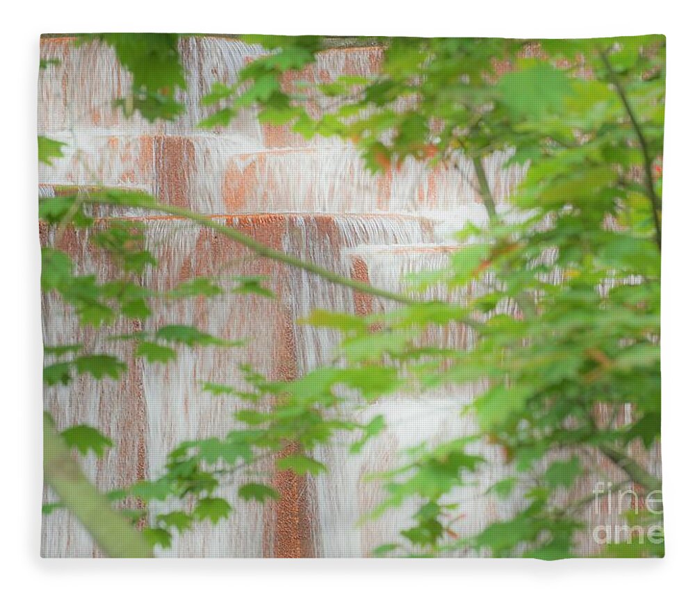 Portland Oregon Fleece Blanket featuring the photograph Waterfall, Portland by Merle Grenz