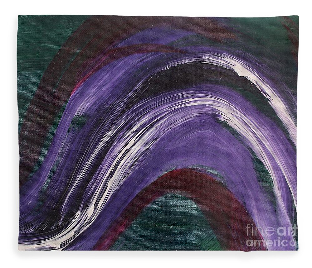Wave Of Grace Fleece Blanket featuring the painting Waves Of Grace by Sarahleah Hankes