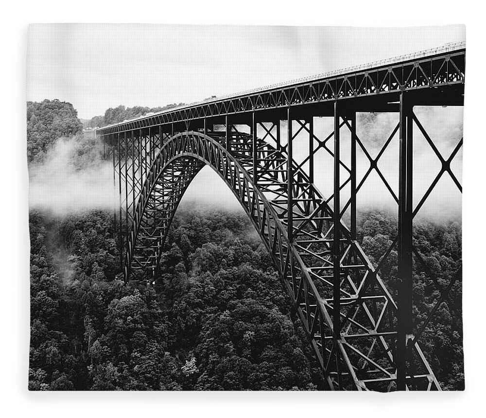new River Gorge Bridge Fleece Blanket featuring the photograph West Virginia - New River Gorge Bridge by Brendan Reals