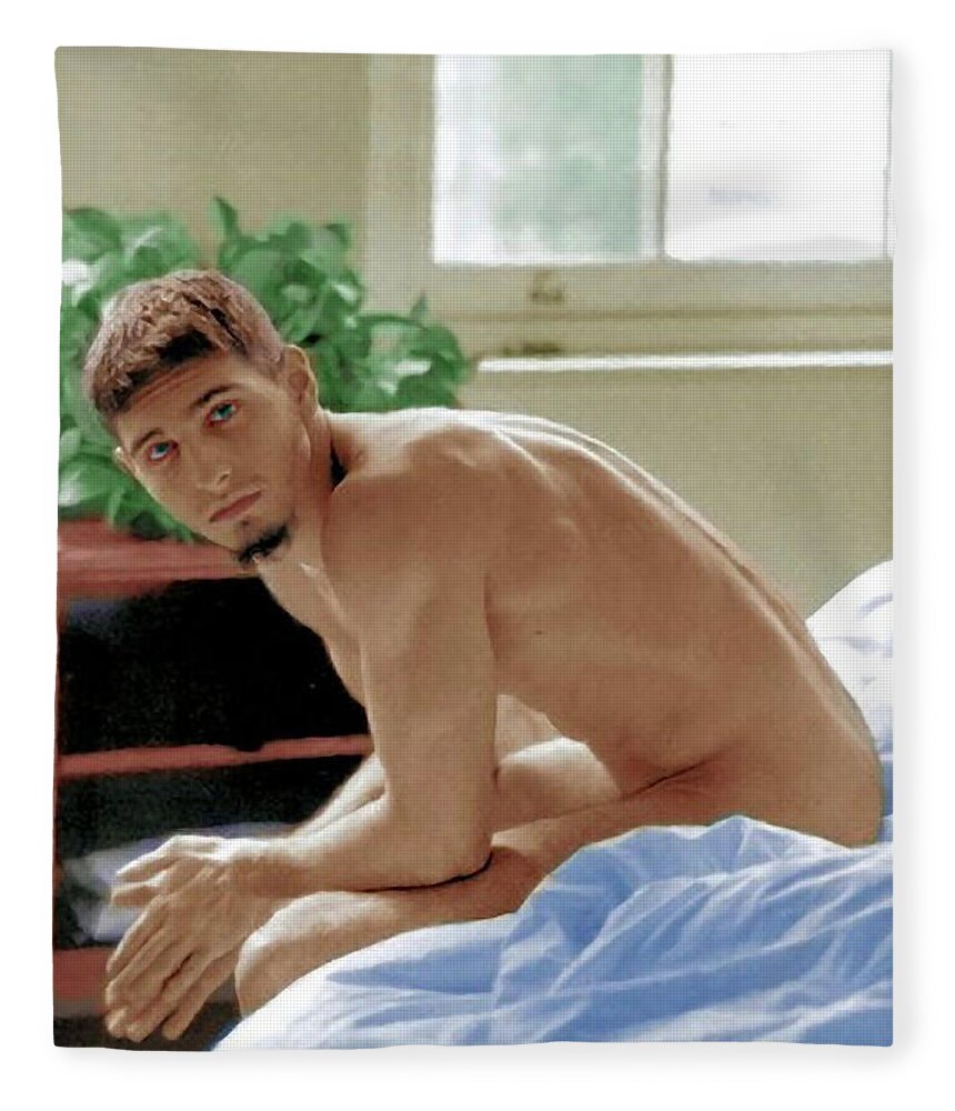 Troy Caperton Fleece Blanket featuring the painting What Next by Troy Caperton