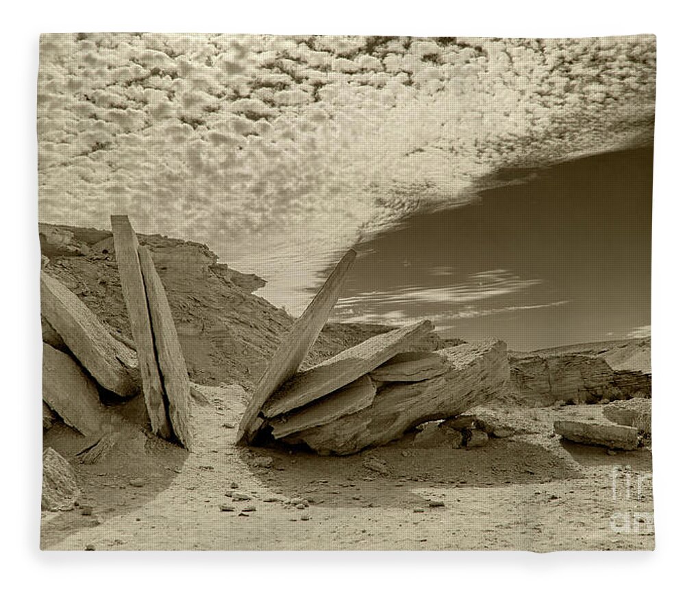 Nature Fleece Blanket featuring the photograph When God cuts slices..... by Arik Baltinester