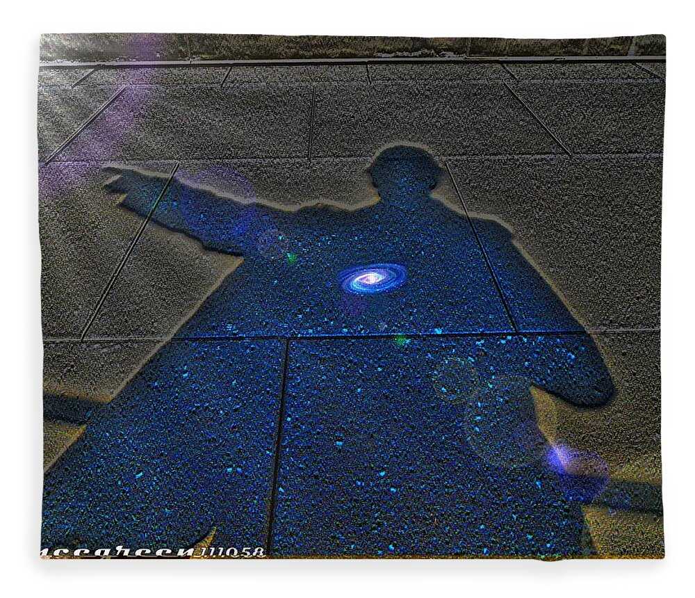 Man Fleece Blanket featuring the digital art When I Look Inside by Vincent Green