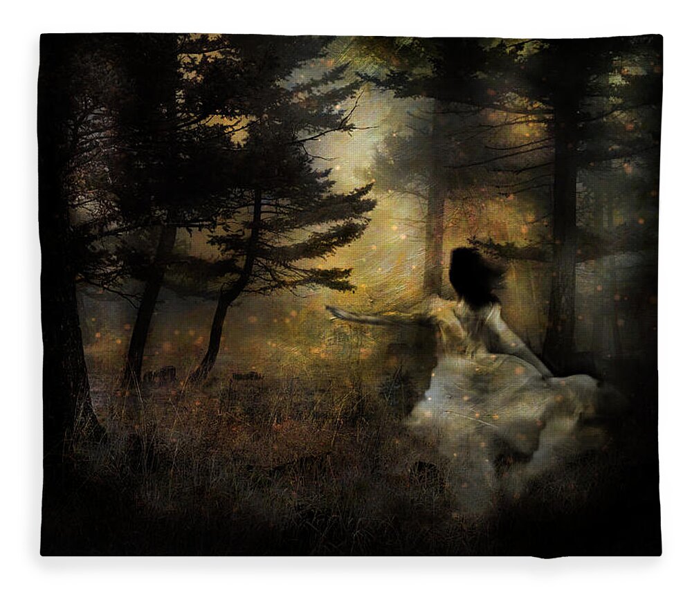 Forest Fleece Blanket featuring the photograph When The Forest Calls by Theresa Tahara