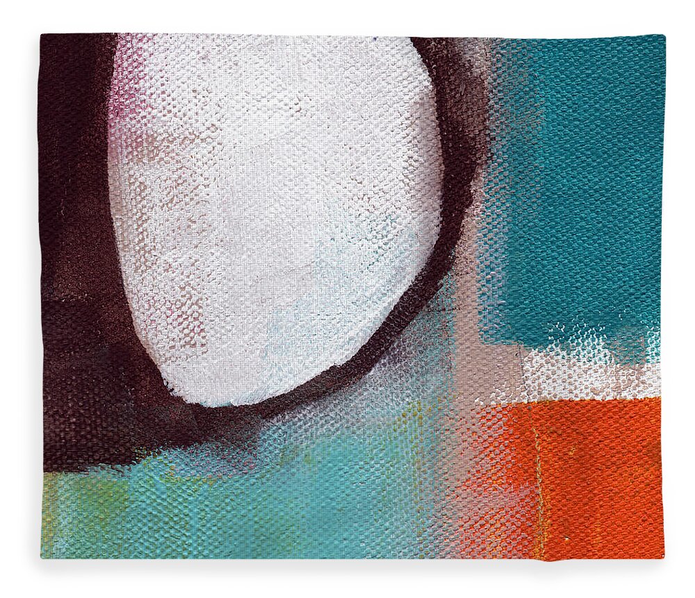 Teal Fleece Blanket featuring the painting Where I Belong by Linda Woods