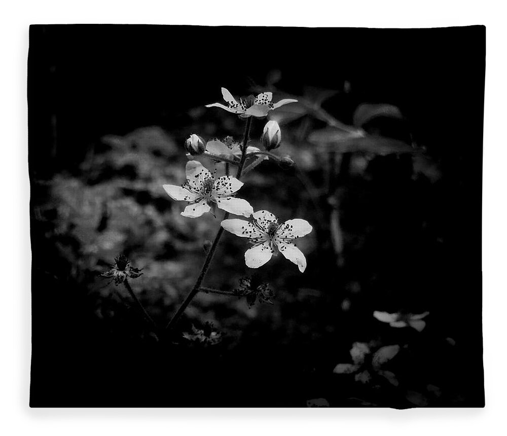 Flower Fleece Blanket featuring the photograph White flowers by Ryan Cruse