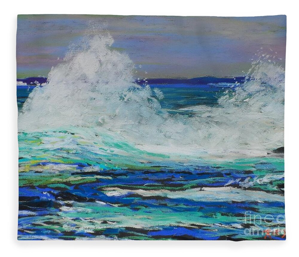 Pastels Fleece Blanket featuring the pastel Wild by Rae Smith PAC