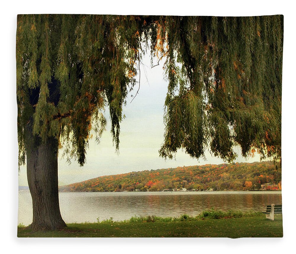 Nature Fleece Blanket featuring the photograph Willows of Stewart Park by Jessica Jenney