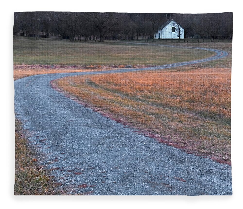 Berryville Virginia Fleece Blanket featuring the photograph Winding Road by Tom Singleton