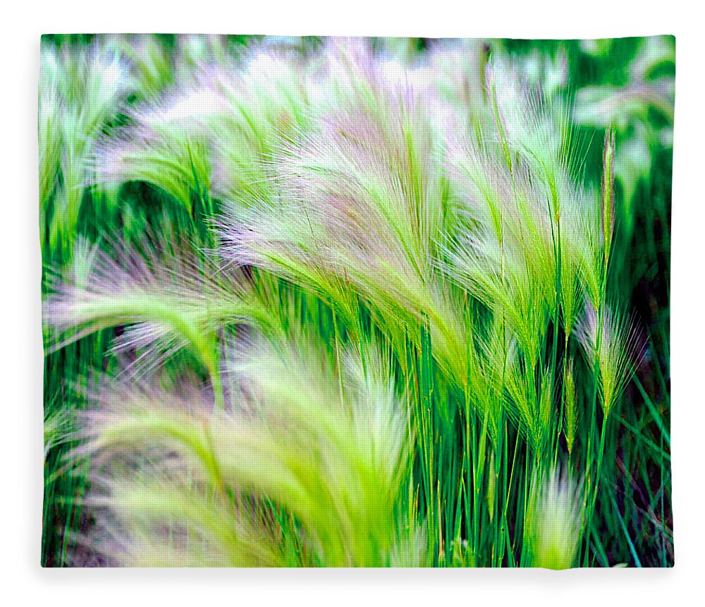 Green Fleece Blanket featuring the photograph Wispy Green by Richard Gehlbach