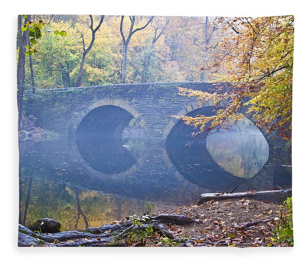 Wissahickon Creek at Bells Mill Rd. Fleece Blanket for Sale by Bill Cannon