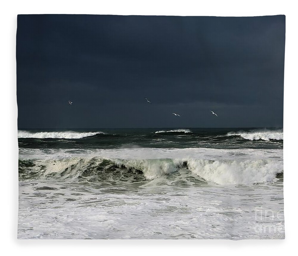 Pacific Fleece Blanket featuring the photograph With The Wind by Sheila Ping