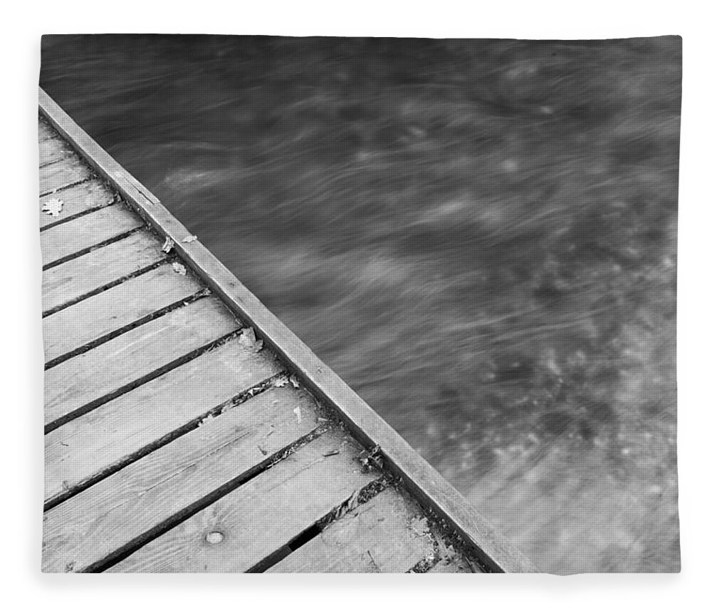 Water Fleece Blanket featuring the photograph Wood and Water i by Helen Jackson