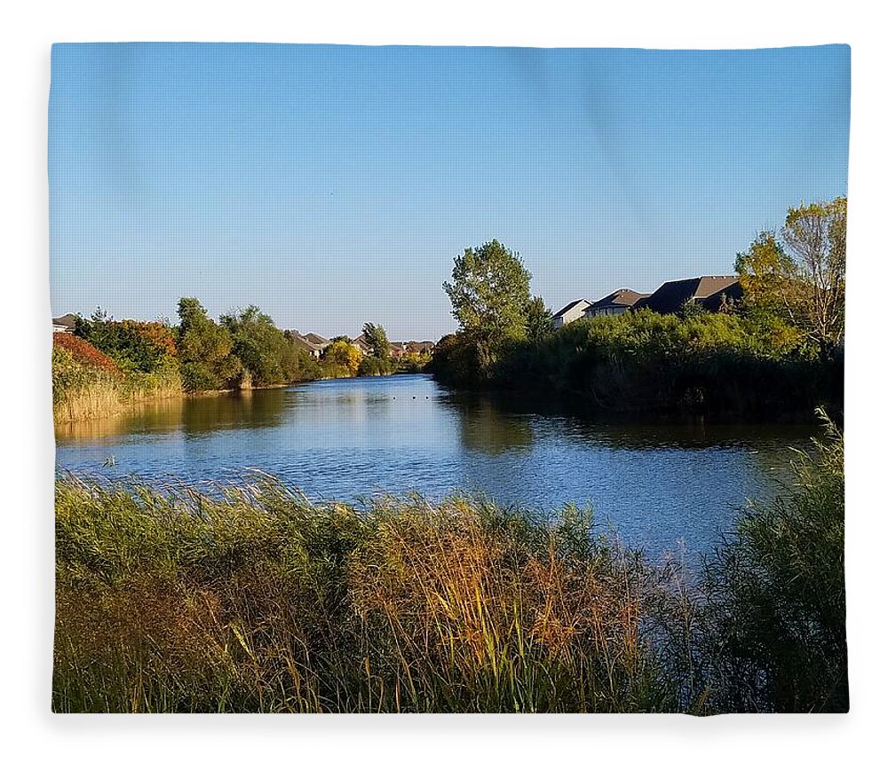 Pond Fleece Blanket featuring the photograph Woodland Pond by Vic Ritchey
