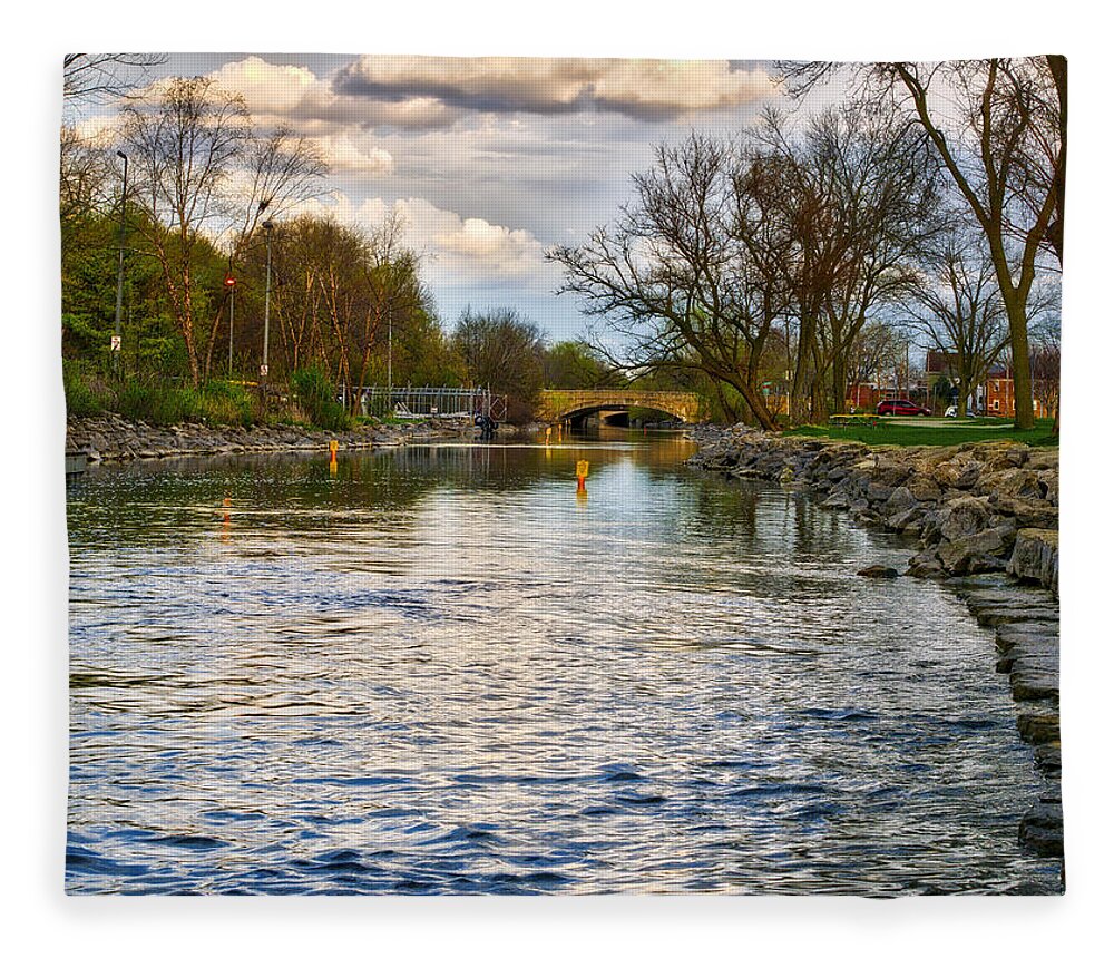Yahara River Fleece Blanket featuring the photograph Yahara River, Madison, WI by Steven Ralser