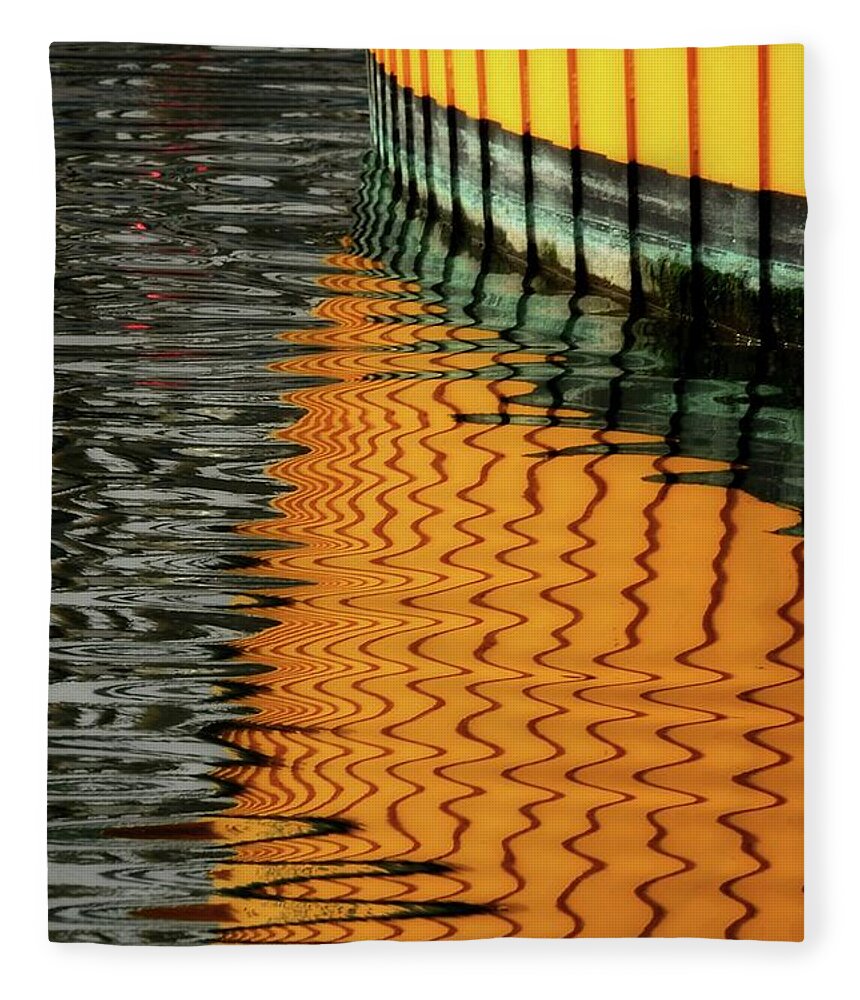 Water Fleece Blanket featuring the photograph Yellow World by Lauren Leigh Hunter Fine Art Photography