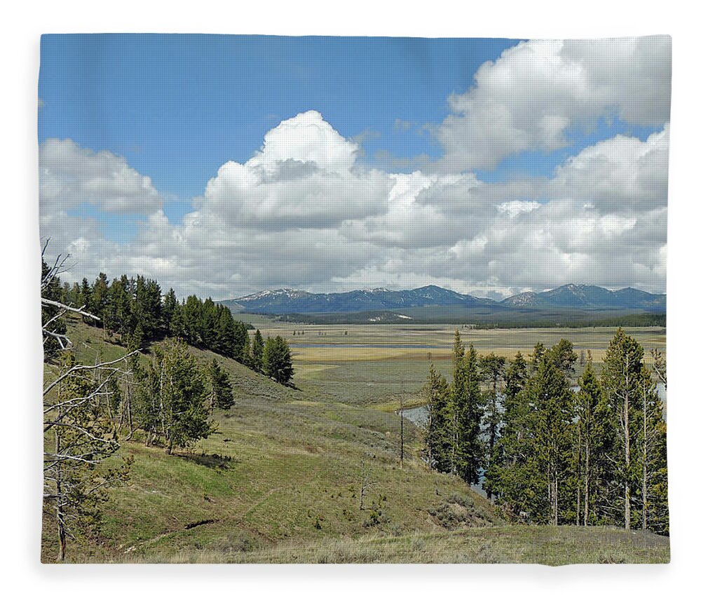 Yellowstone Fleece Blanket featuring the photograph Yellowstone Caldera by Jayne Wilson