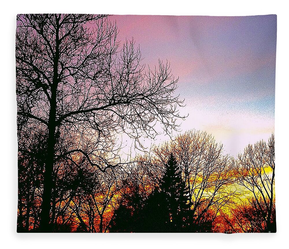 Frank J Casella Fleece Blanket featuring the photograph Yesterday's Sky by Frank J Casella