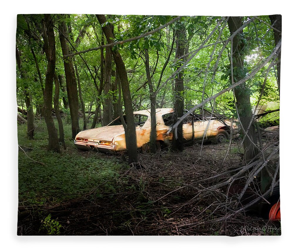 Abandoned Fleece Blanket featuring the photograph Your automobile gonna fall apart by Micah Offman
