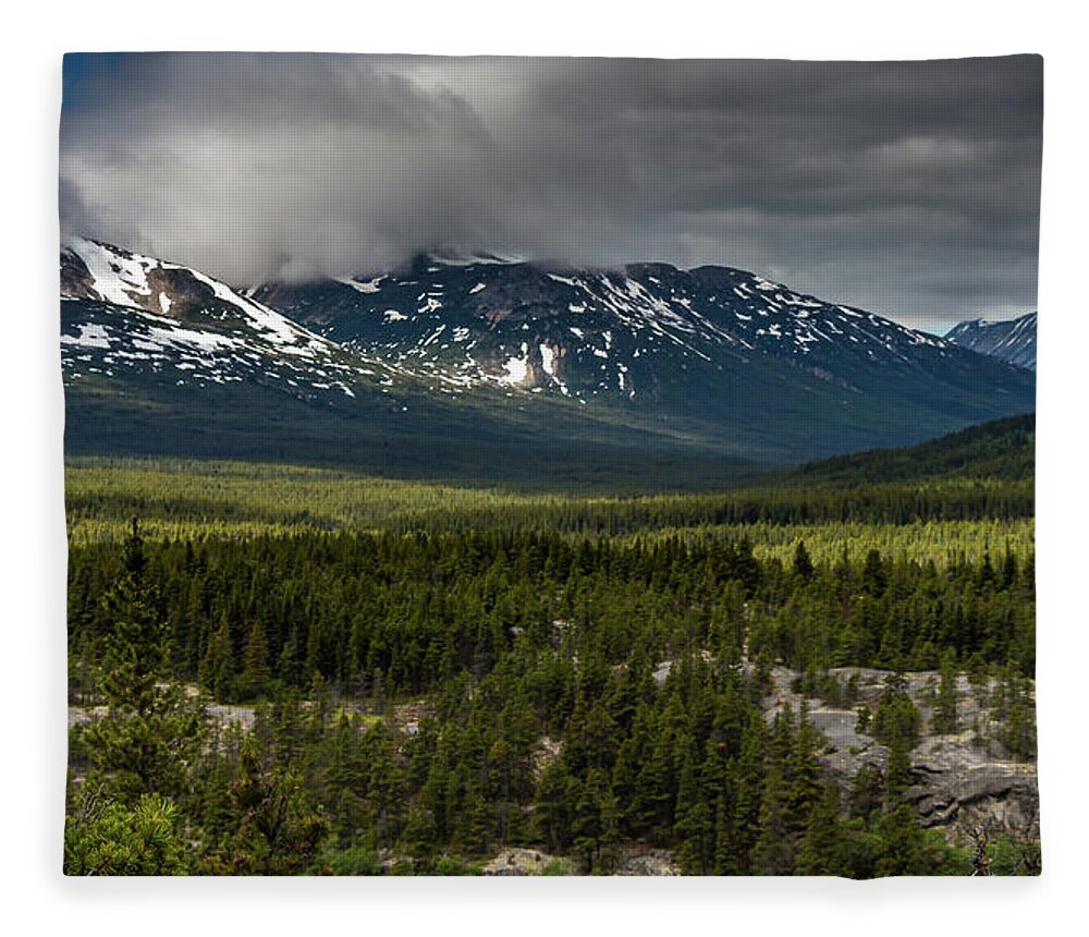 Yukon Territory Fleece Blanket featuring the photograph Yukon Wilderness by Ed Clark