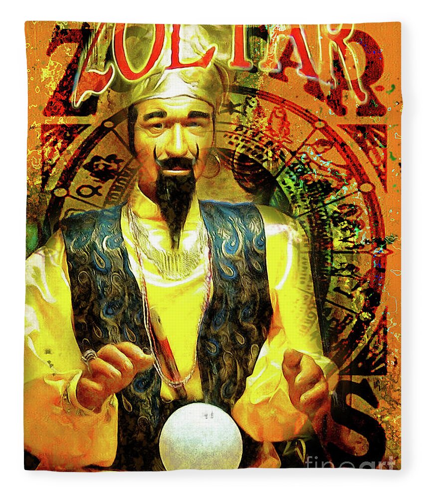 Wingsdomain Fleece Blanket featuring the photograph Zoltar Speaks Fortune Teller 20161108v3 by Wingsdomain Art and Photography