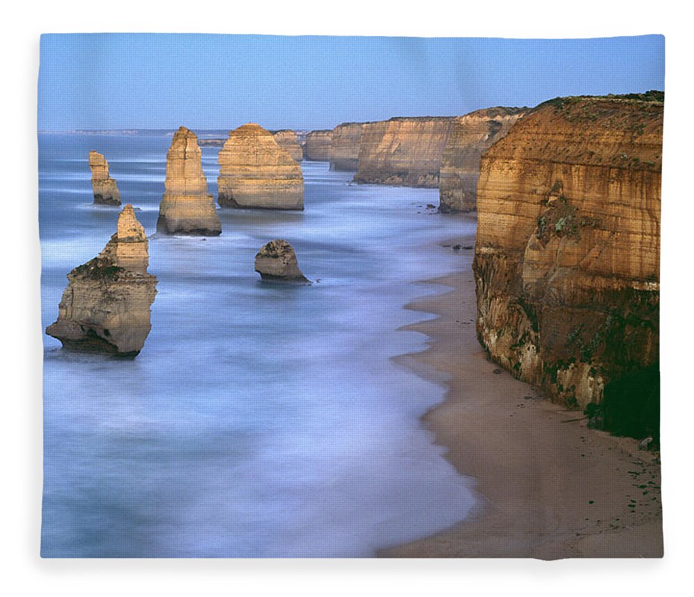 Dawn Fleece Blanket featuring the photograph Australia,victoria,port Campbell #1 by Philip Kramer