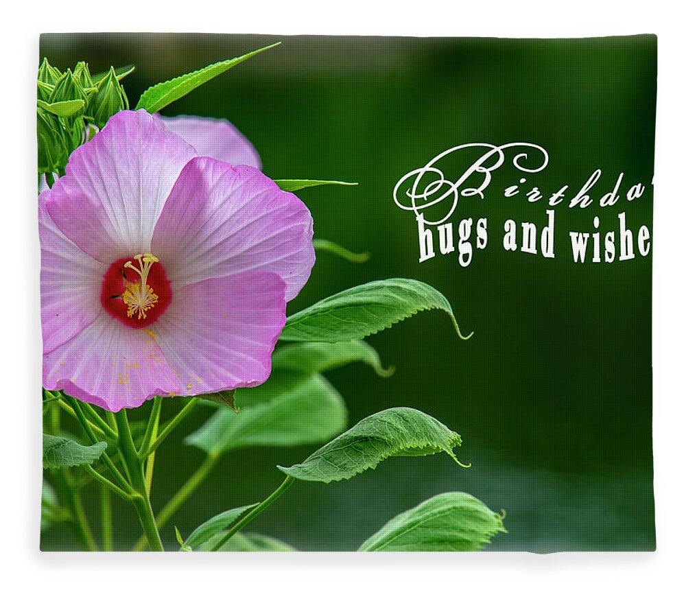 Flower Fleece Blanket featuring the photograph Birthday Wishes #1 by Cathy Kovarik