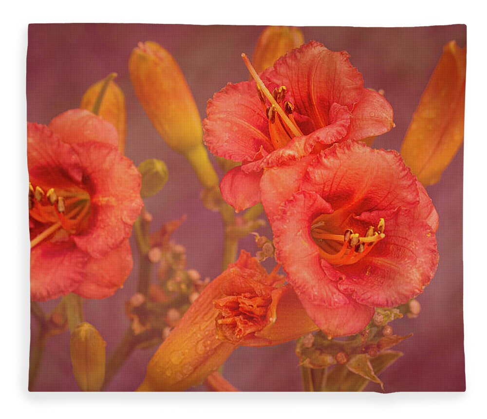 Flower Fleece Blanket featuring the photograph Colors of Summer by Allin Sorenson