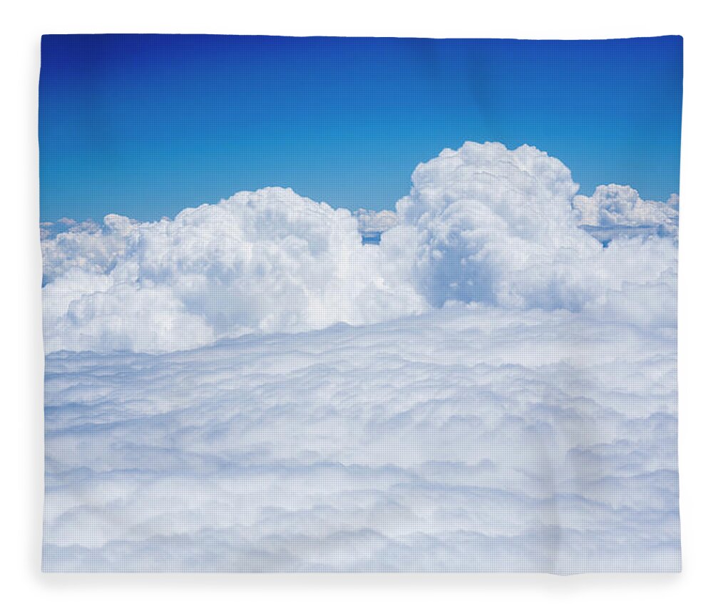 Outdoors Fleece Blanket featuring the photograph Cumulus Clouds Viewed From Above #1 by Stuart Dee