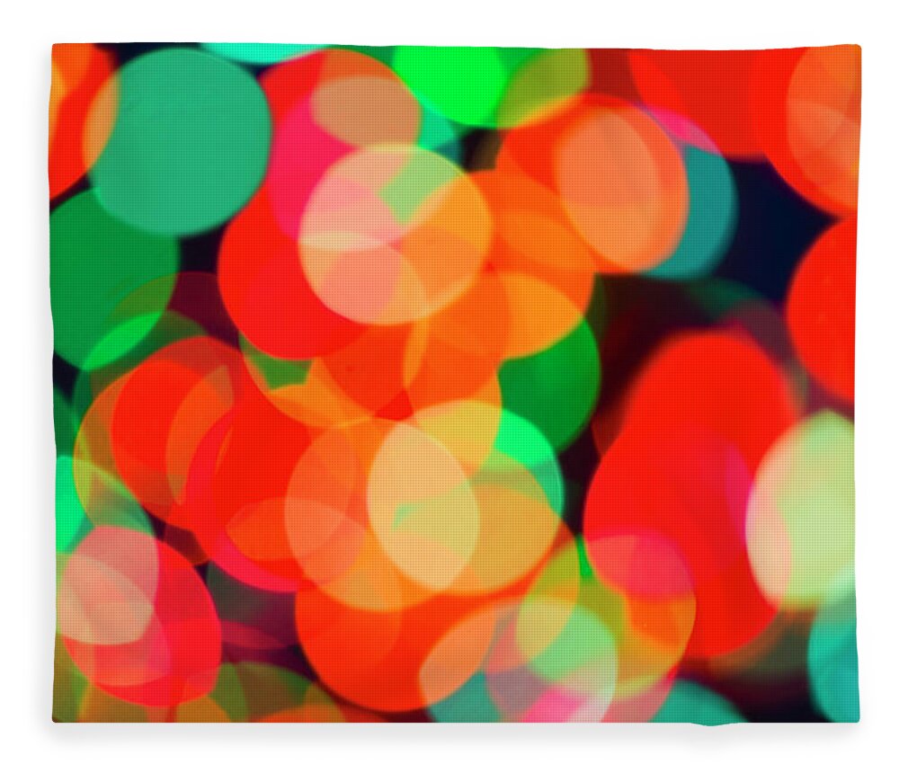 Holiday Fleece Blanket featuring the photograph Defocused Lights #1 by Tetra Images