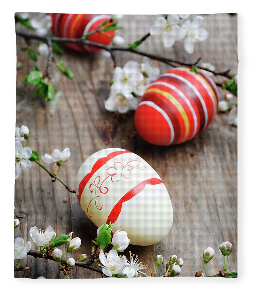Easter Fleece Blanket featuring the photograph Easter Eggs #7 by Jelena Jovanovic