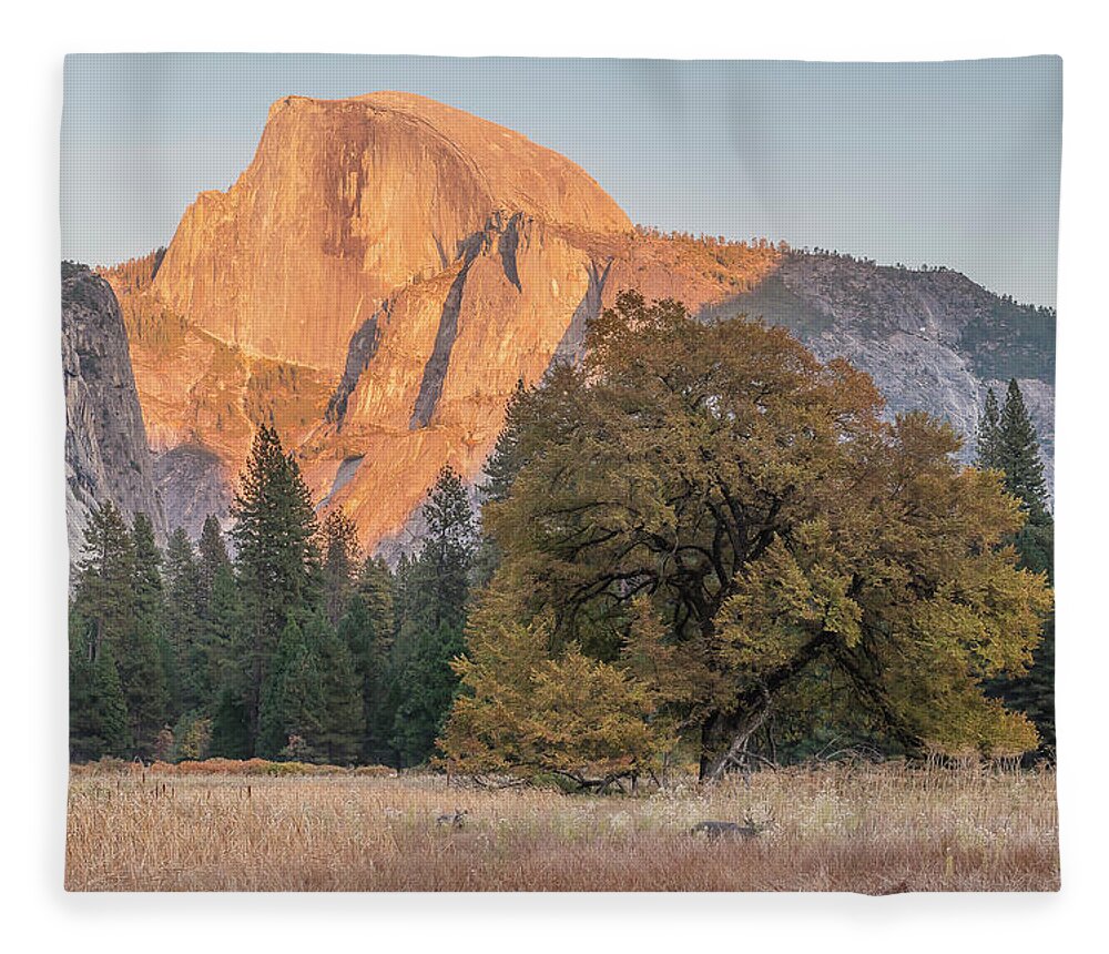 Half Dome Fleece Blanket featuring the photograph Half Dome At Sunset #1 by Bill Roberts