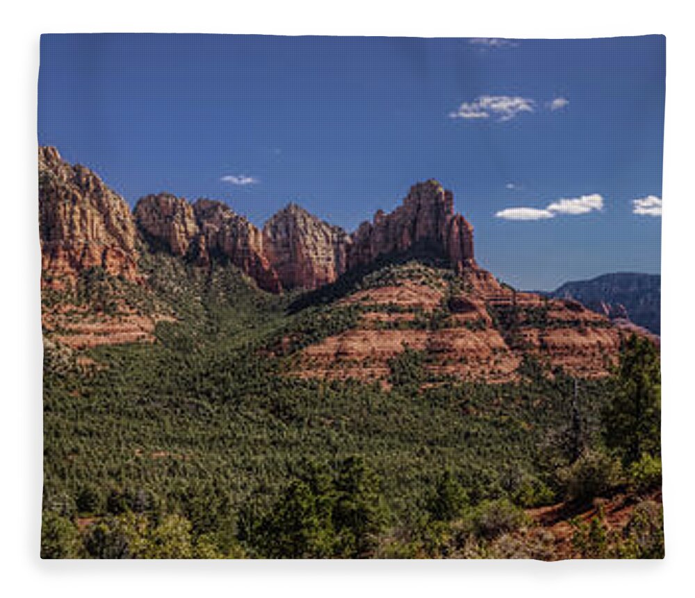 Arizona Fleece Blanket featuring the photograph Mormon Canyon Panorama #2 by Andy Konieczny