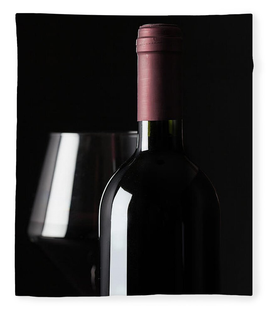 Alcohol Fleece Blanket featuring the photograph Red Wine #1 by Sematadesign