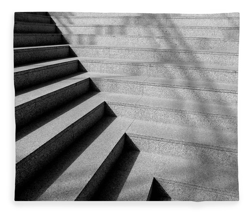  Fleece Blanket featuring the photograph Stairs #1 by Tororo Nanahoshi