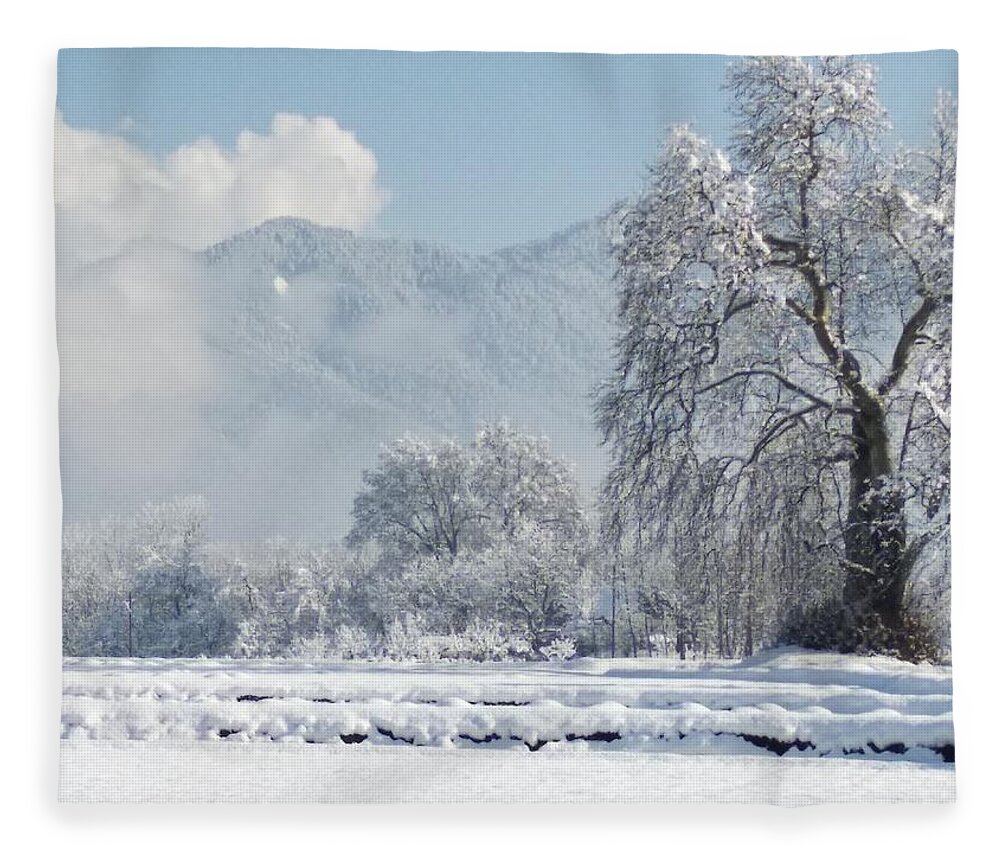 Fleece Blanket featuring the photograph The Snow Story by Jacob