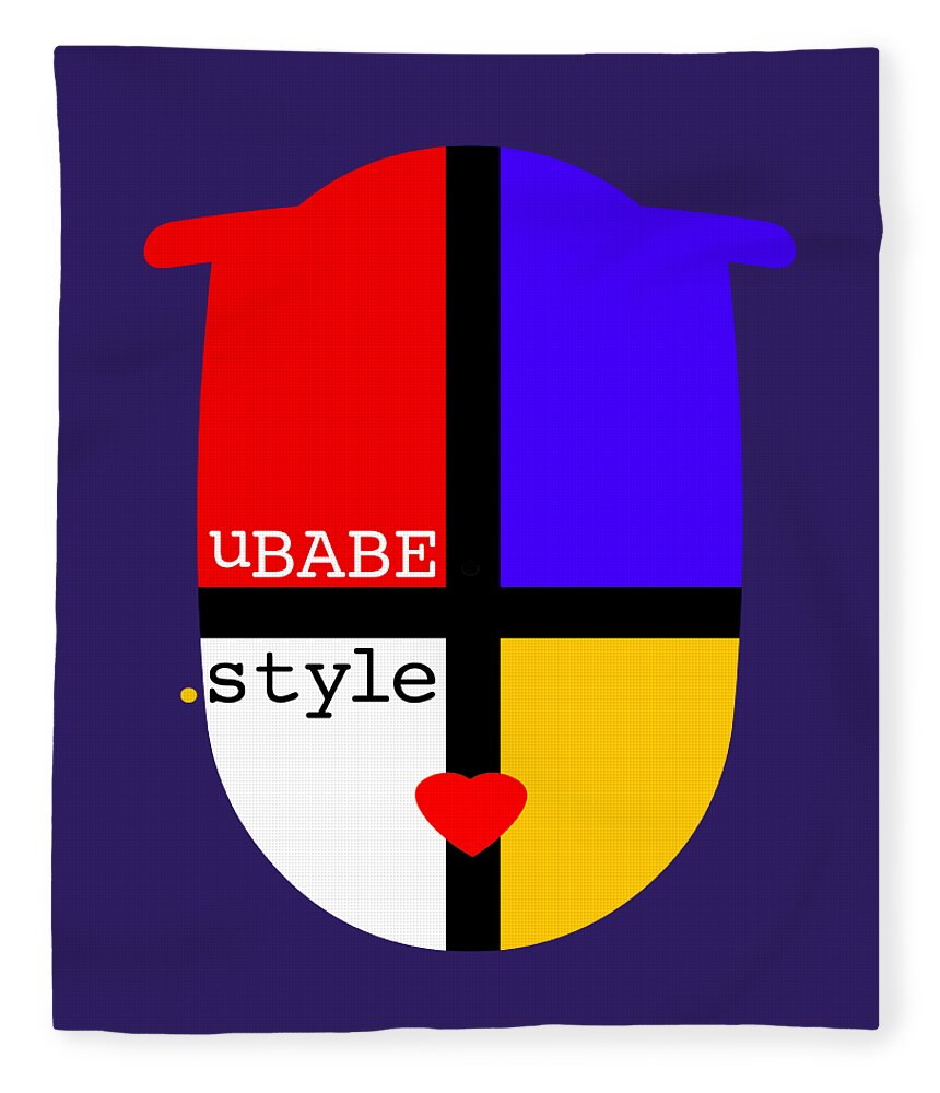 The Style Fleece Blanket featuring the digital art The Style #1 by Ubabe Style