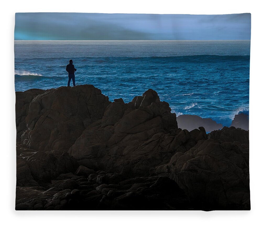 Ocean Fleece Blanket featuring the photograph The Watcher by Derek Dean