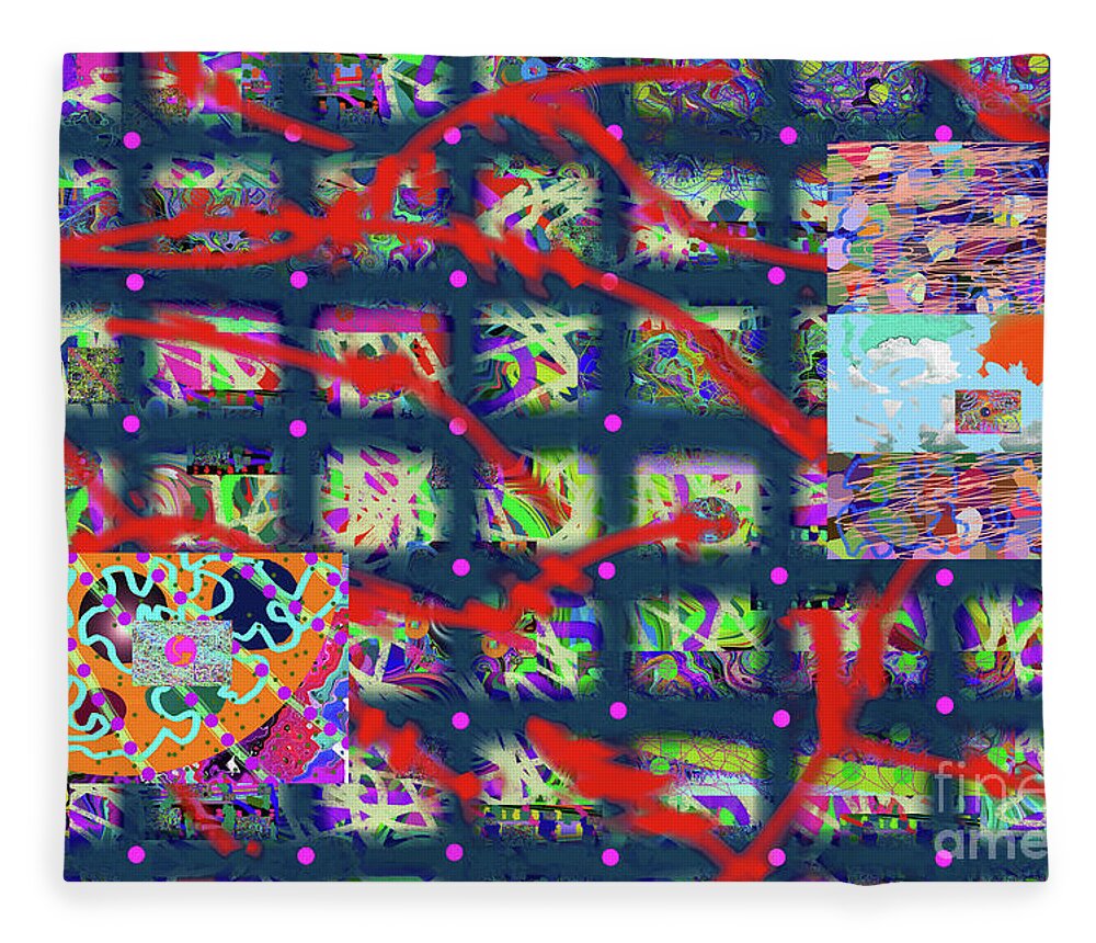 Walter Paul Bebirian: The Bebirian Art Collection  Fleece Blanket featuring the digital art 10-29-2012fab by Walter Paul Bebirian