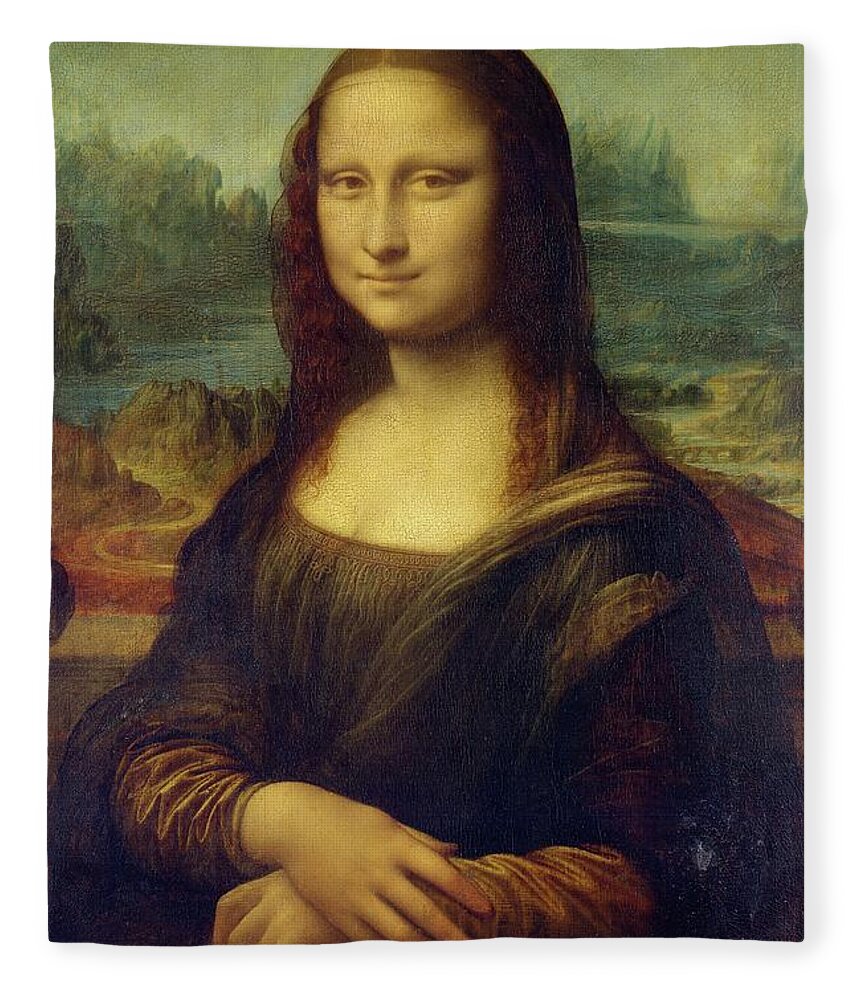 Leonardo Da Vinci Fleece Blanket featuring the painting Mona Lisa by Leonardo Da Vinci