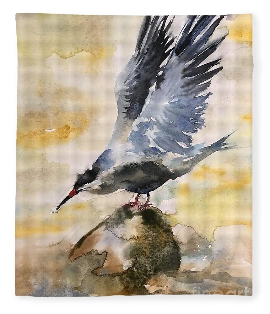 1432019 Fleece Blanket featuring the painting 1432019 by Han in Huang wong