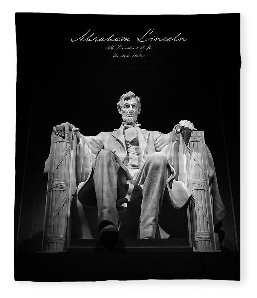 Abraham Lincoln Fleece Blanket featuring the photograph 16th President by American Landscapes