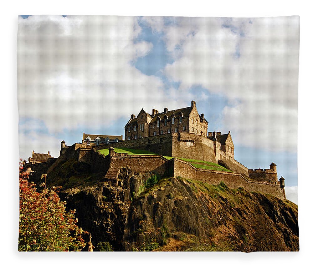 Scotland Fleece Blanket featuring the photograph 19/08/13 EDINBURGH, The Castle. by Lachlan Main
