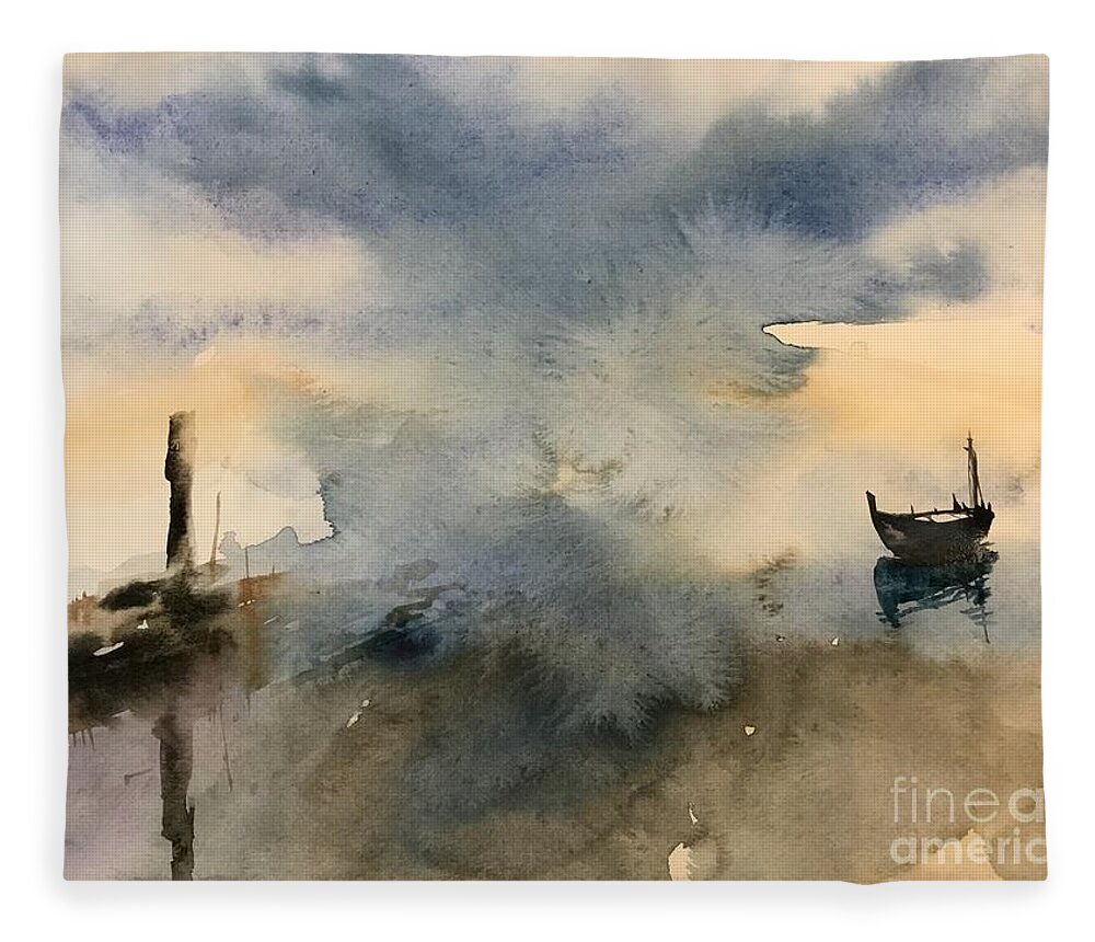 1902019 Fleece Blanket featuring the painting 1902019 by Han in Huang wong