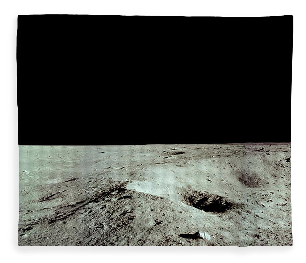 Apollo 11 Fleece Blanket featuring the photograph Apollo 11 Panorama of the first men by Andy Myatt