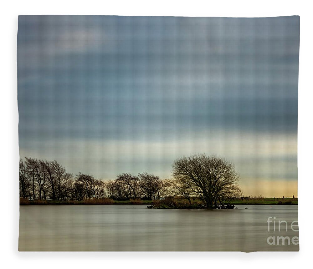 Airedale Fleece Blanket featuring the photograph Redcar Tarn in Keighley #2 by Mariusz Talarek