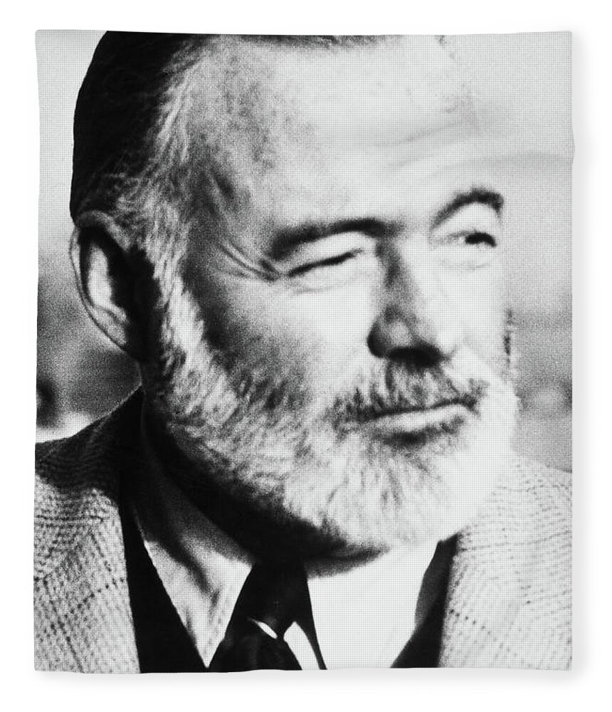 B1019 Fleece Blanket featuring the photograph Ernest Hemingway 1899-1961 #6 by Granger