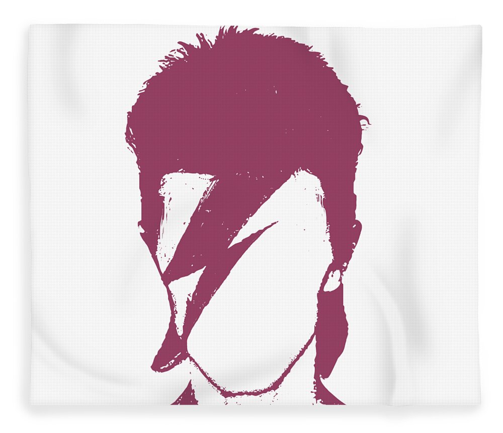 Jimi Hendrix Fleece Blanket featuring the painting David Bowie #3 by Art Popop