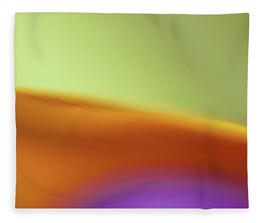 Curve Fleece Blanket featuring the photograph Abstract Colored Forms And Light by Ralf Hiemisch