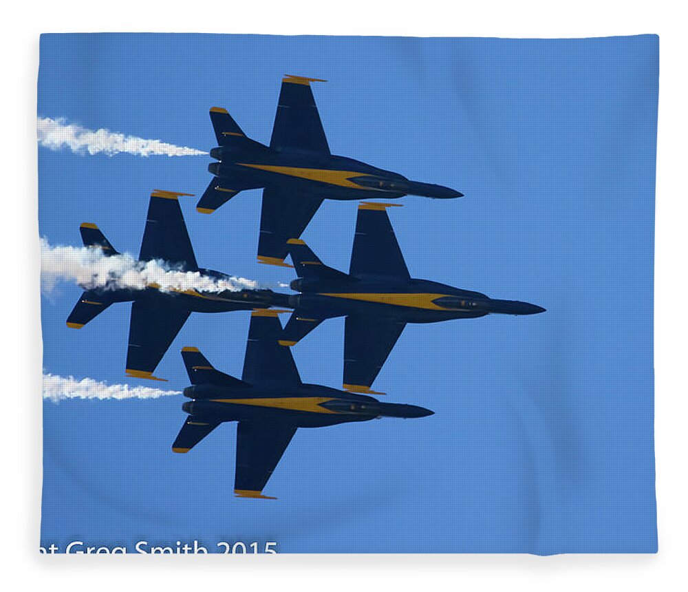Blue Angels Nas Oceana Fleece Blanket featuring the photograph Blue Angels NAS Oceana #4 by Greg Smith