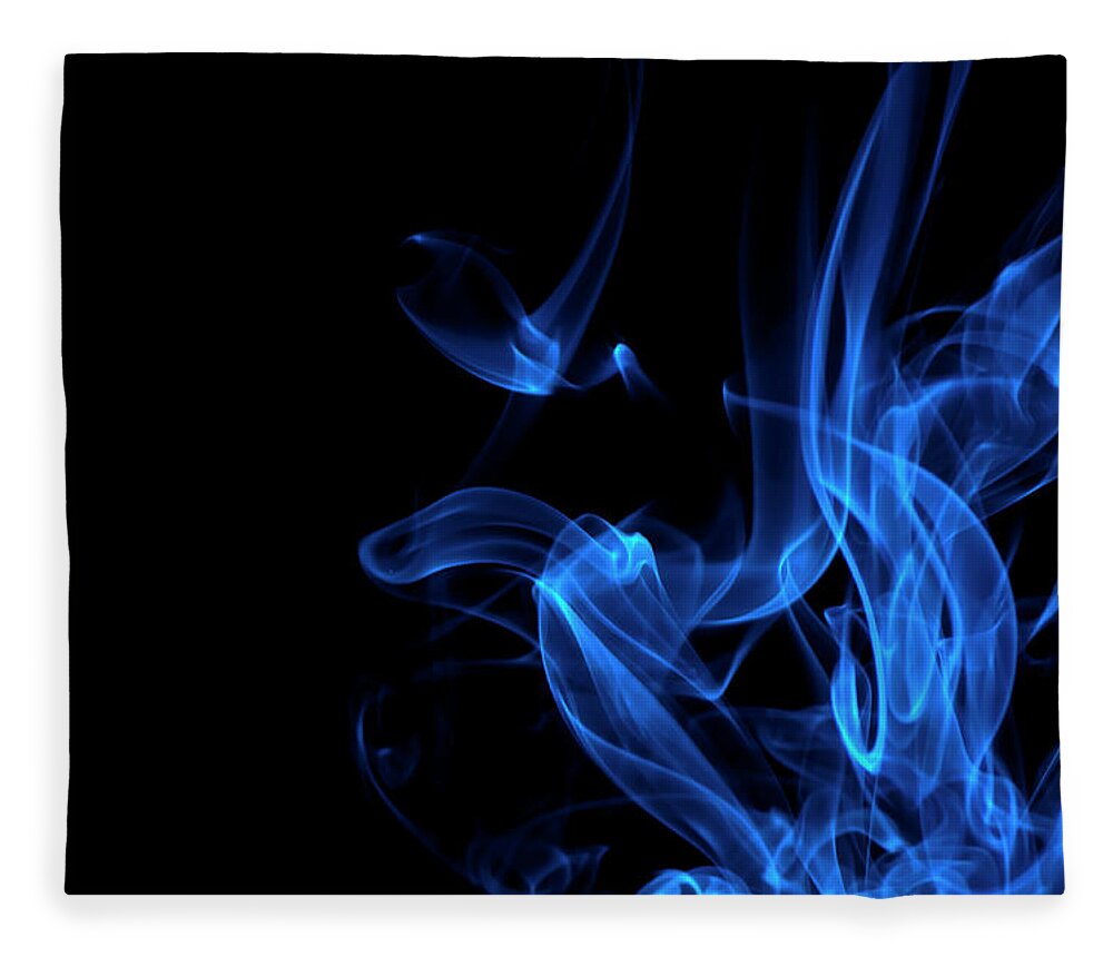 Curve Fleece Blanket featuring the photograph Blue, Creative Abstract Vitality Impact #4 by Tttuna